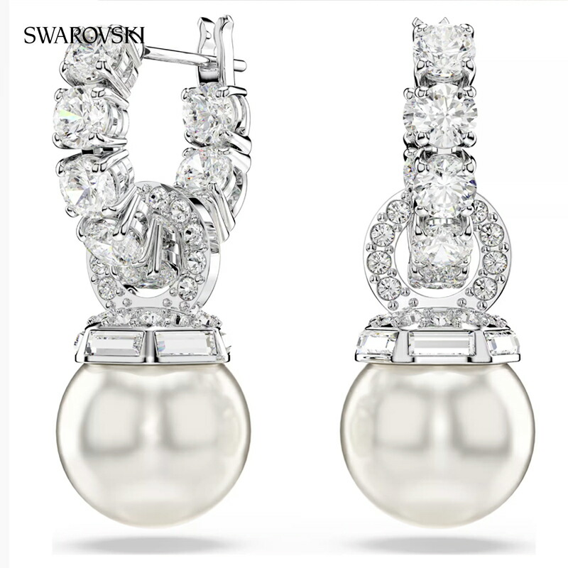 【P×5倍！】 スワロフスキー Matrix ドロップピアス レディース シルバー クリスタル ジュエリー アクセサリー SWAROVSKI 5691716【送料無料】