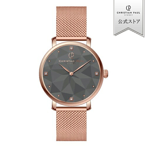 【公式ストア】 Christian Paul クリスチャンポール 【2年保証】 【送料無料】リーフコレクション RE04PGM 34mm 腕時計 ウォッチ レディース クオーツ 5気圧防水 REEF プレゼント ギフト