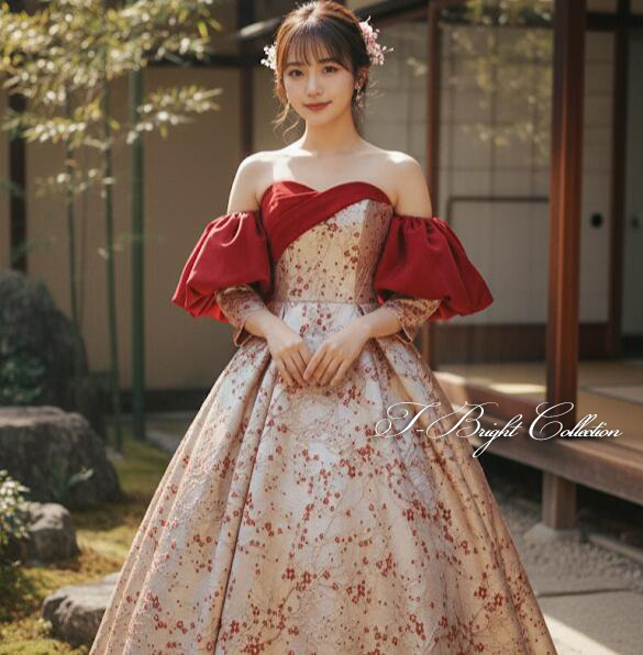 楽天市場】カラードレス プリンセスライン ピンク ベアトップ 大きい