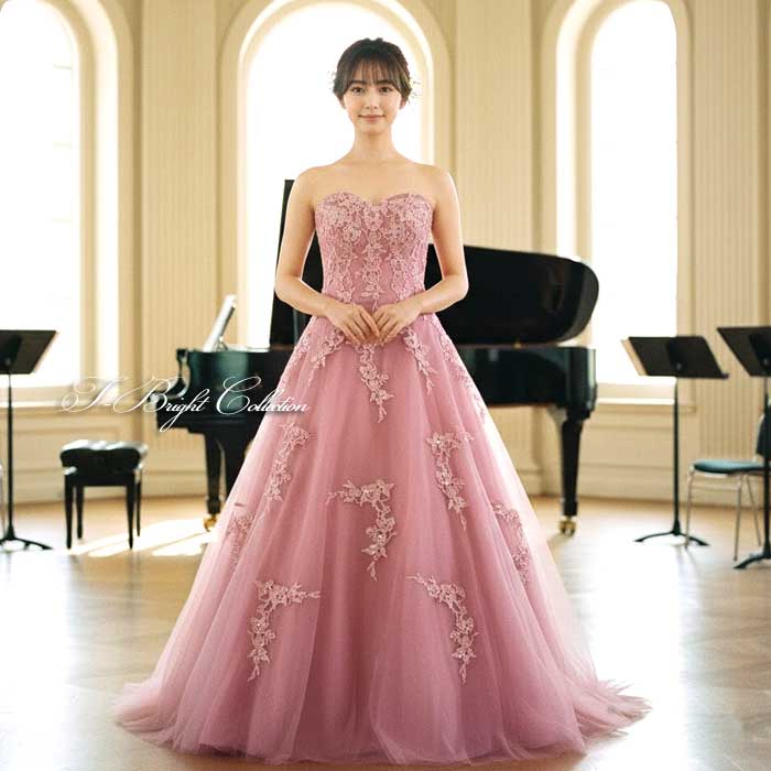 カラードレス　二次会　発表会　パーティー　プリンセス　ウェディングドレス 楽天市場】【訳あり】カラードレス オレンジ 7号 ウェディングドレス