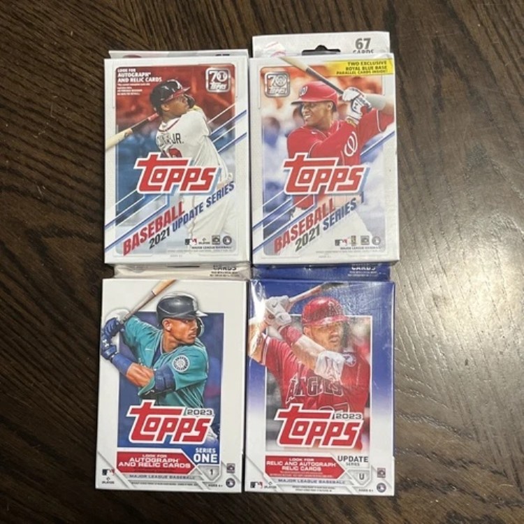 2021 & 2023 Topps ベースボールカード ハンガーボックス - 新品4個、未開封｜トレーディングカード　ラフテル