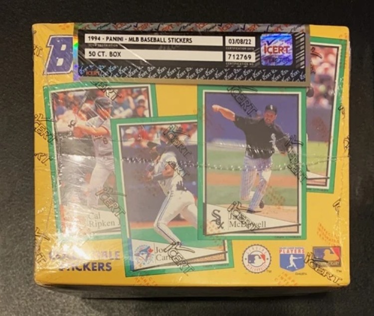1994年 Panini BASEBALL ステッカー 50枚入り 工場未開封 iCert 認定｜トレーディングカード　ラフテル