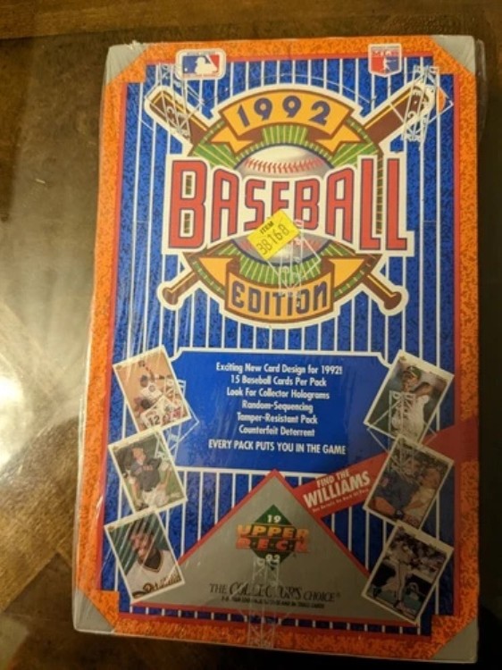 1992年 アッパーデッキ ベースボールカード ボックス 工場未開封 オリジナルシュリンクラップ｜トレーディングカード　ラフテル