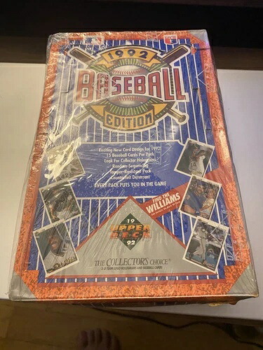 1992年製 Upper Deck ベースボール 36パック 工場未開封 ホビーワックスボックス｜トレーディングカード　ラフテル