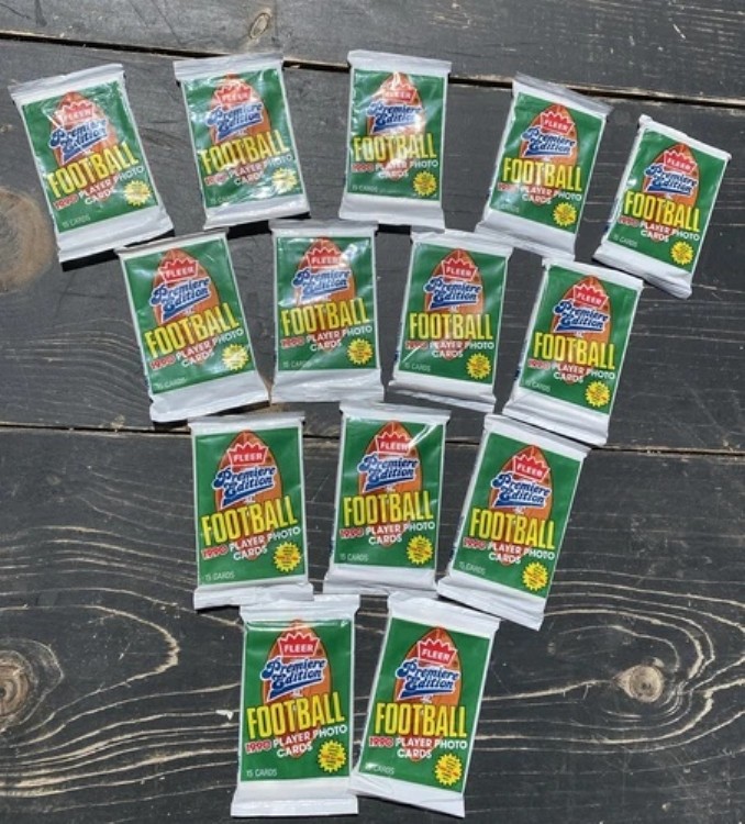未開封パック 14枚入り 1990年 Fleer プレミアエディション NFL フットボール選手フォトカード｜トレーディングカード　ラフテル