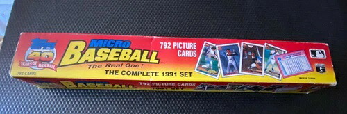 1991 Topps Micro Baseball Factory ボックス未開封 (792) カード｜トレーディングカード　ラフテル