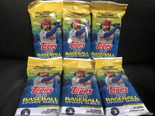 2020 Topps アップデート ベースボール 34 カード ファット パック - 6 個セット。新品、工場未開封!｜トレーディングカード　ラフテル