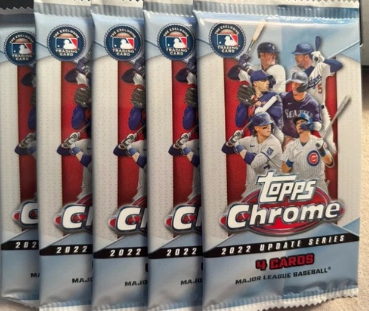2022 Topps Chrome Update Baseball 5 未開封小売パック Witt Jr RC 登場の可能性大!|トレーディングカード ラフテル