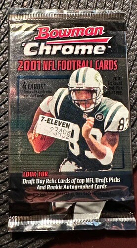 ボウマン クローム 2001 NFL フットボールカード 工場未開封 1パック 新品|トレーディングカード ラフテル