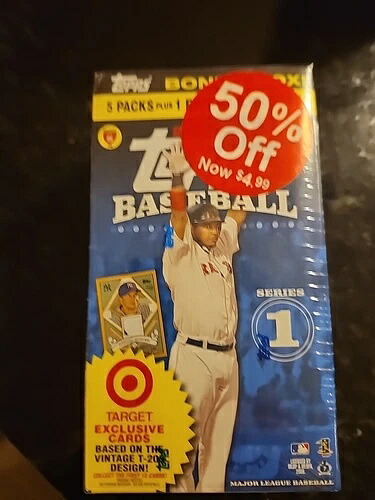 2008 Topps シリーズ 1 ベースボール ファクトリーシールボックス 5パック＋追加カード3枚パック｜トレーディングカード　ラフテル