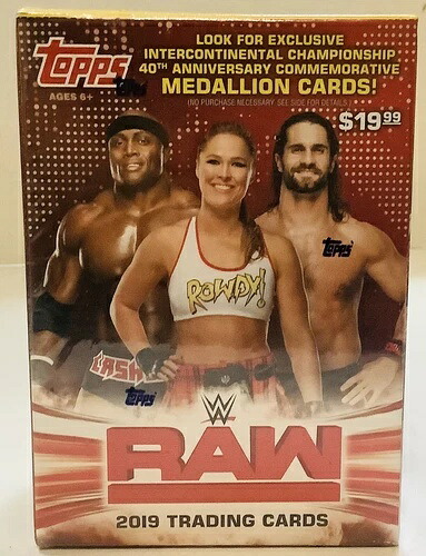 2019 Topps WWE RAWトレーディングカード。工場未開封ブラスターボックス｜トレーディングカード　ラフテル