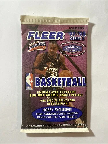 1997-98 Fleer NBA バスケットボール シリーズ 2 工場未開封パック｜トレーディングカード　ラフテル