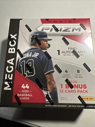 2020年 Prizm Baseball ファクトリーシール メガボックス 1箱あたりオート1個|トレーディングカード ラフテル