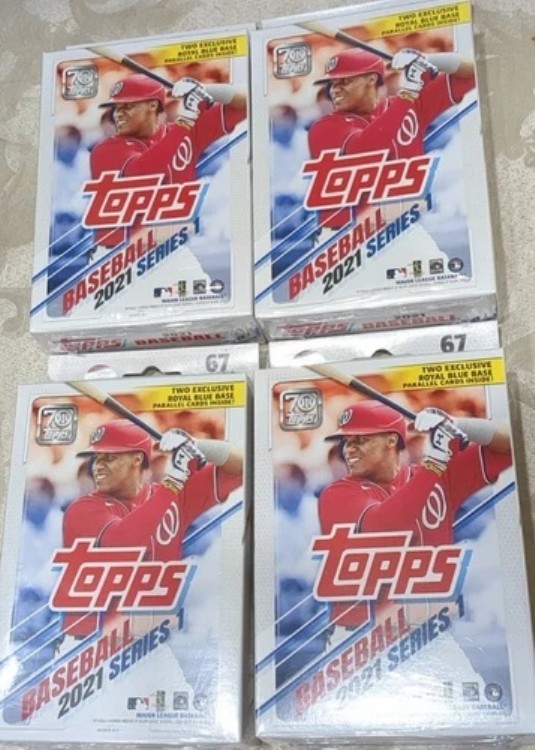 2021 Topps シリーズ1 ベースボールハンガーボックス 4個セット 新品|トレーディングカード ラフテル