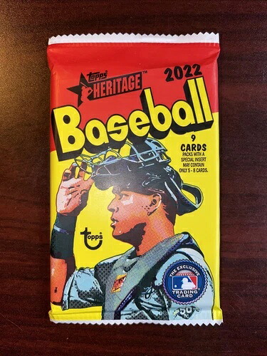 2022 Topps Heritage Baseball ファクトリーシールパック 9枚入り | 8パックロット 新品未開封｜トレーディングカード　ラフテル