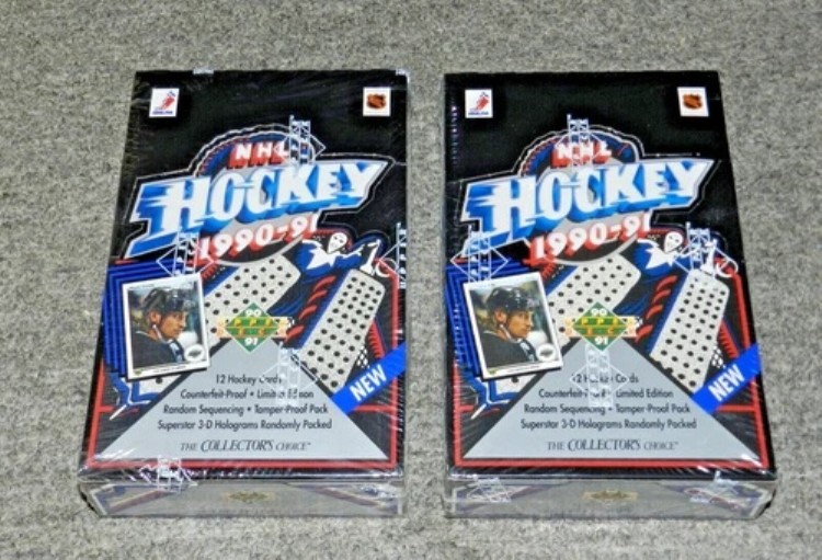 1990年 アッパーデッキ ホッケー ワックス ボックス 2個セット 新品未開封 1年目|トレーディングカード ラフテル