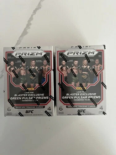 2022 パニーニ プリズム UFC ブラスターボックス (グリーン パルサー プリズム) ロット X 2|トレーディングカード ラフテル