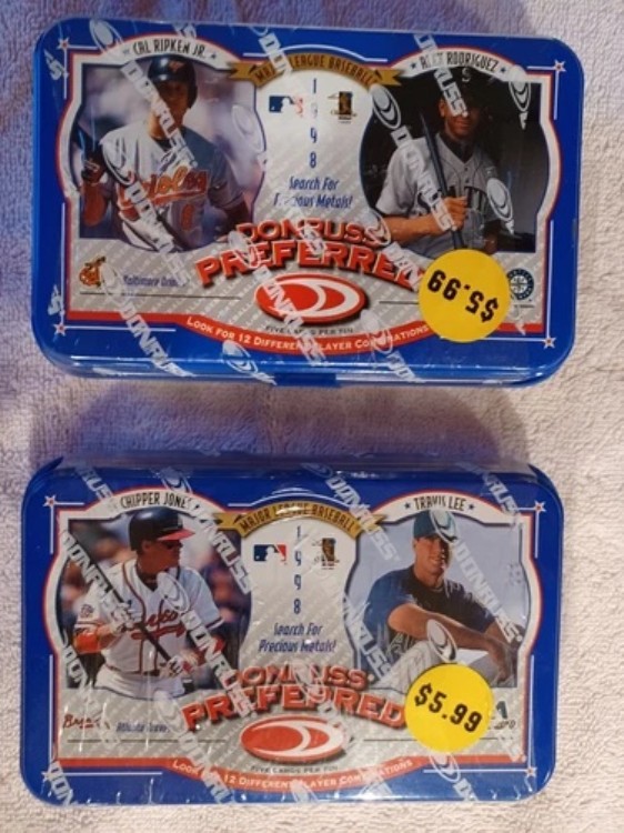 2 - 1998 Donruss Preferred Baseball Doubles 工場未開封缶、リプケン、ジョーンズ｜トレーディングカード　ラフテル