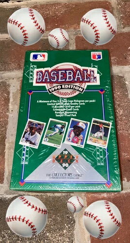 アッパーデッキ ベースボール 1990年版ボックス、工場未開封、36パック｜トレーディングカード　ラフテル