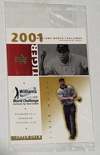 2001 Upper Deck TIGER WOODS Williams World Challenge ROOKIE RC ファクトリーシール｜トレーディングカード　ラフテル