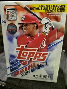 未開封 Topps Baseball 2021 シリーズ 1 ブラスターボックス ロイヤルブルー パラレル｜トレーディングカード　ラフテル