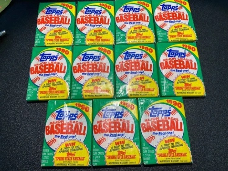 1990 Topps MLB ワックスパック 11個入り 未開封 野球パック 送料無料|トレーディングカード ラフテル