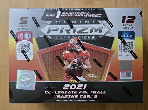 2021年 Panini Prizm ドラフトピック 大学フットボール メガボックス Red Ice オートシール｜トレーディングカード　ラフテル