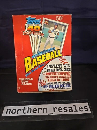 1991 Topps MLB ベースボール 40 Years Of Baseball ワックスシールパックボックス｜トレーディングカード　ラフテル