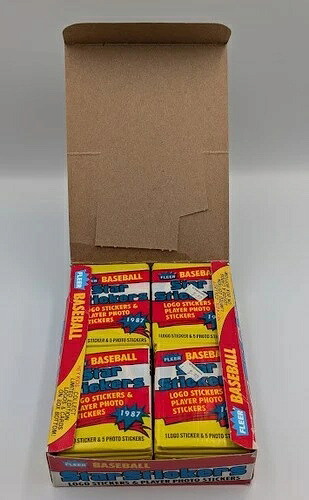 1987年 Fleer ベースボールスターステッカー 工場未開封 36枚入り 箱付き|トレーディングカード ラフテル