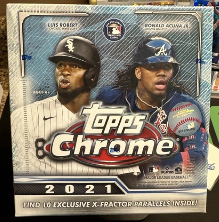 2021 Topps Chrome Baseball Mega Box 工場未開封 1箱あたりX-Fractor 10枚|トレーディングカード ラフテル