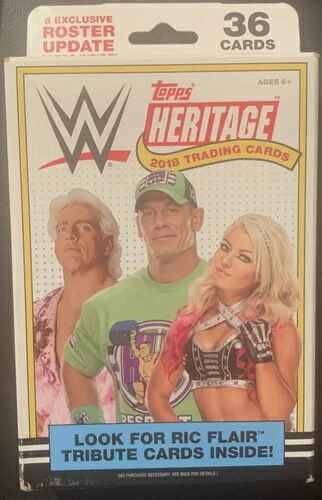 2018 Topps Heritage WWE レスリング ファクトリーシール ハンガーボックス 36枚入り｜トレーディングカード　ラフテル
