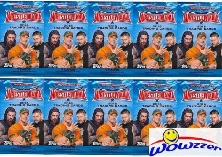 (10) 2016 Topps WWE Road to Wrestlemania シールドパック - カード70枚!ROCKトリビュート|トレーディングカード ラフテル