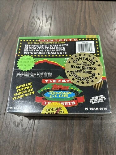 新品 シールド トップス スタジアム クラブ チームセット ボックス 1993 ライアン クレスコ ハビー ロペス オート付き｜トレーディングカード　ラフテル