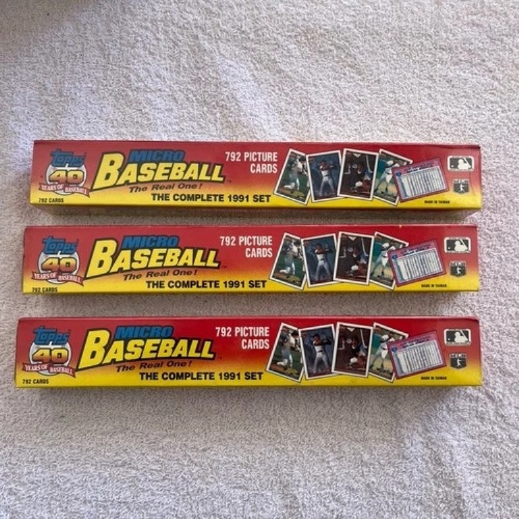 1991 TOPPS MICRO - ミニ ベースボール カード - 未開封 - 792 枚 コンプリート セット｜トレーディングカード　ラフテル 43,560円