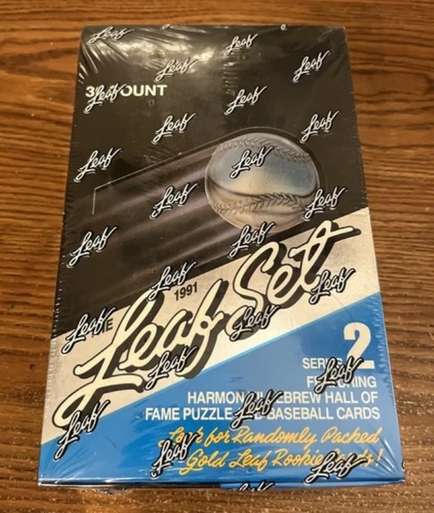 リーフセット 1991 MLB ベースボールパズル&カード シリーズ2 工場未開封ボックス|トレーディングカード ラフテル
