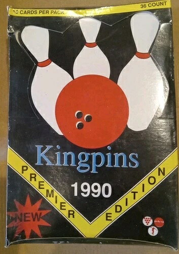 1990年製 キングピンズ ボウリングカード 未開封ボックス。36パック入り。新品同様|トレーディングカード ラフテル