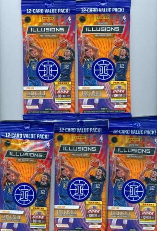5パックロット - 2020-21 Panini Illusions バスケットボール NBA 工場密封バリューパック｜トレーディングカード　ラフテル