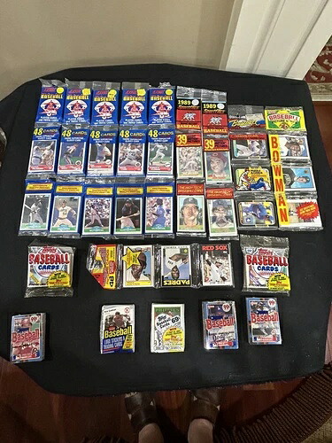 1986-1989 ベースボールラック＆チェロパックボックス 17パックセット Topps 627カード BL34｜トレーディングカード　ラフテル