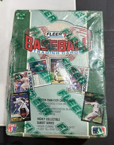 1992年 Fleer MLB ベースボール - 工場未開封 ワックスパック 36個入りボックス｜トレーディングカード　ラフテル