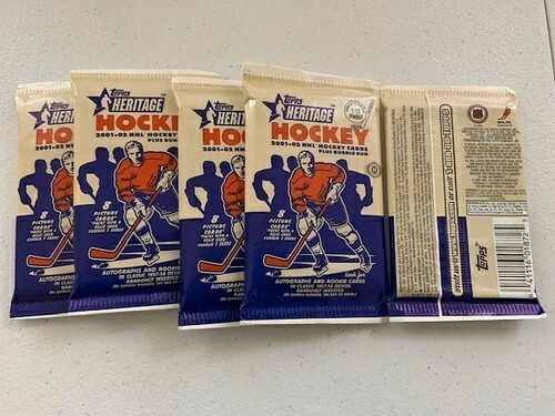 2001-02 Topps Heritage NHL ホッケー ホビー 5パックセット｜トレーディングカード　ラフテル