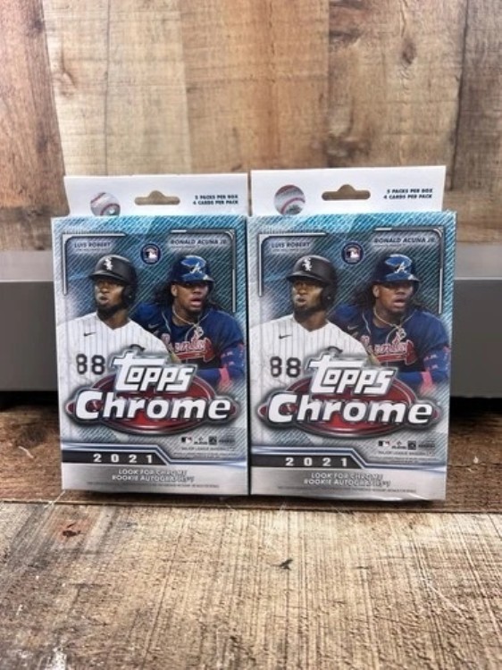 MLB 2021 Topps クロームベースボール 工場未開封 ハンガーボックス 2個セット 工場未開封|トレーディングカード ラフテル