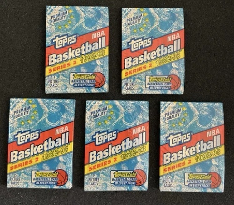 トップス シリーズ2 バスケットボール NBA 1992-93 カード - 未開封 5パック|トレーディングカード ラフテル