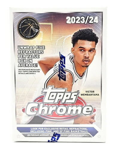 2023-24 Topps クローム バスケットボール ブラスター バリューボックス 工場未開封 新品|トレーディングカード ラフテル