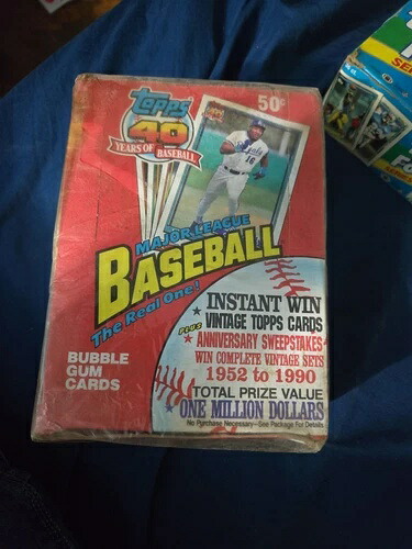 1991 Topps ベースボール ワックス ボックス 36 パック 工場未開封。|トレーディングカード ラフテル