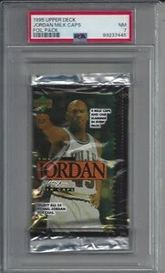 1995年 Upper Deck マイケル・ジョーダン ミルクキャップ 未開封パック - PSA 7 (A)｜トレーディングカード　ラフテル 43,560円