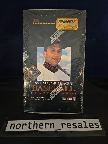 1992 スコア ピナクル シリーズ 2 MLB ベースボール スーパーパック 2個入り 未開封ボックス｜トレーディングカード　ラフテル