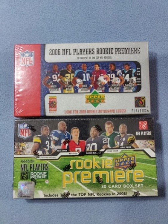 2006 & 2008 アッパーデッキ NFL ルーキー プレミア フットボール 30 カード ボックス セット 未開封 自動|トレーディングカード ラフテル