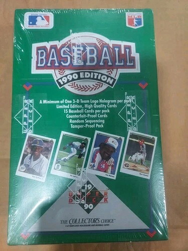1990年 Upper Deck 野球ボール 工場未開封。36パック入り。パッケージ裏面に小さな破れあり。｜トレーディングカード　ラフテル