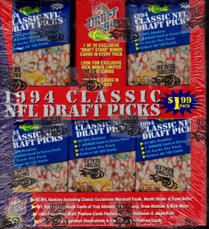 クラシック 1994 NFL ドラフトピック フットボールカード #74220 工場未開封｜トレーディングカード　ラフテル