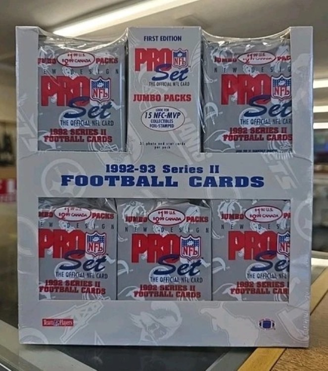 1992-93 プロセット シリーズ2 ジャンボボックス NFL フットボールカード 工場未開封 希少|トレーディングカード ラフテル